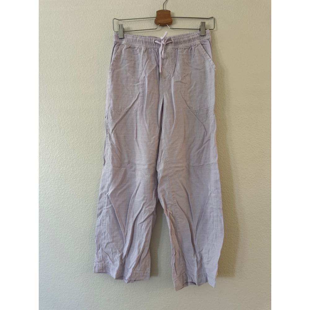Splendid Pants Lyocell Linen Blend Elastic Waist XS Lavender Purple Excellent